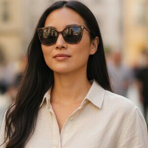 Jimmy Choo Stylish Square Gradient Sunglasses comfortabele fit, with case